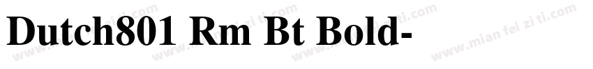 Dutch801 Rm Bt Bold字体转换